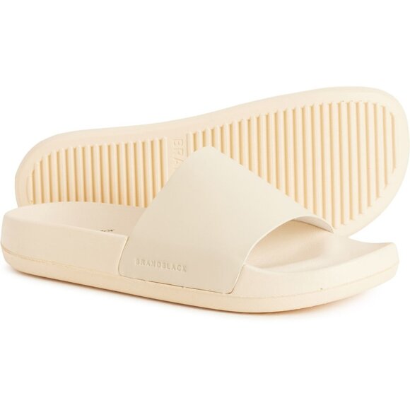 BRANDBLACK  Kashiba-Lux Slide Sandals, Off-White  Women Size 9.5   NIB - Picture 1 of 7
